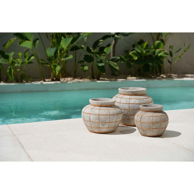 Bazar Bizar The belly vase concrete natural m JABR087ConN-M large