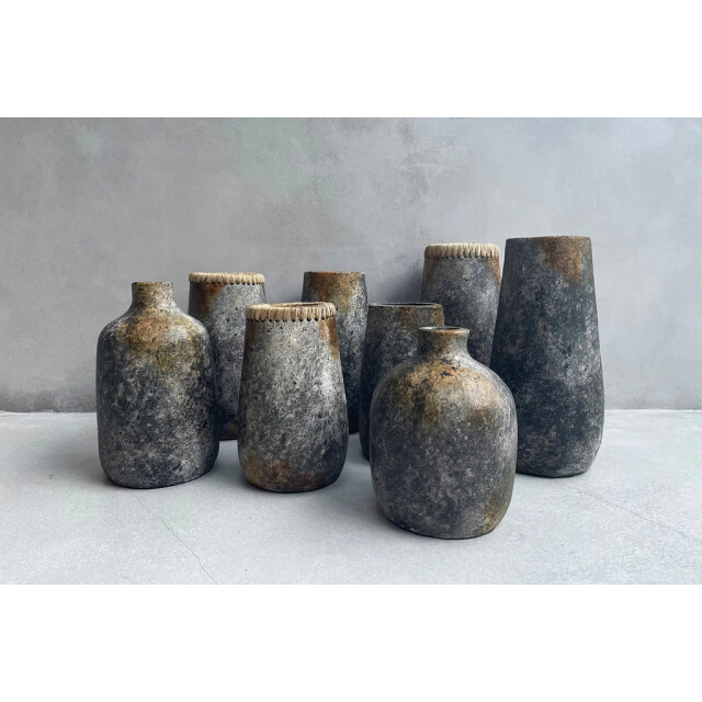 Bazar Bizar The spooky vase antique grey s JABR092AG-S large