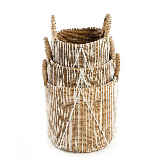 Bazar Bizar The straight stitched macrame basket s JAAD002NW-S large