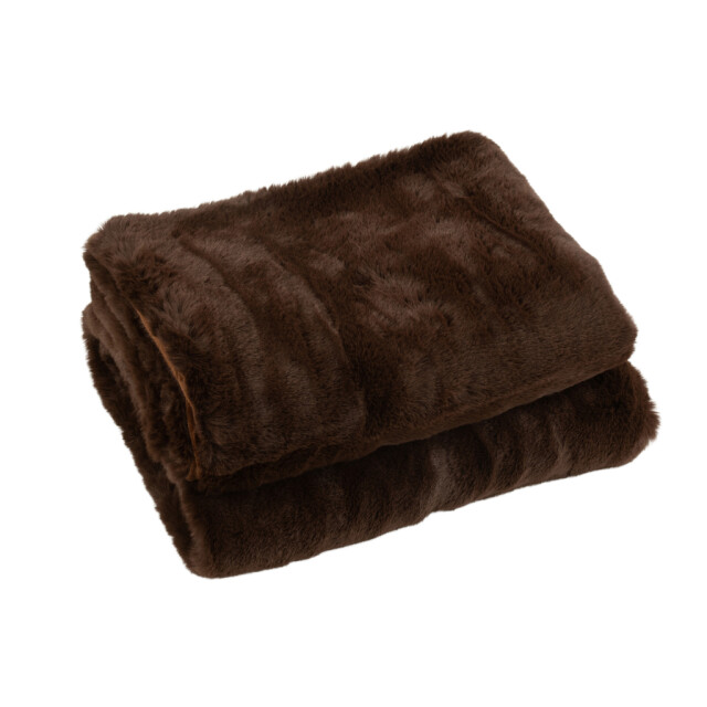 J-Line Plaid cutie polyester dark brown 76876 large