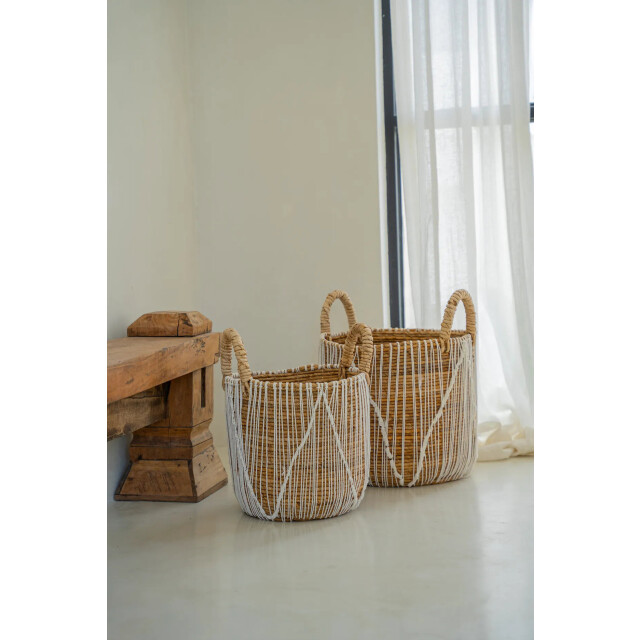 Bazar Bizar The straight stitched macrame basket s JAAD002NW-S large