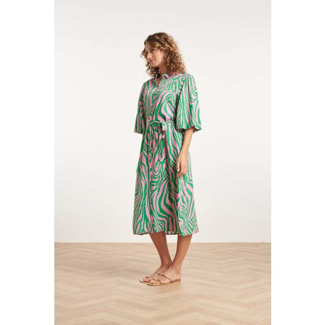Smashed Lemon 24043 speelse shirt jurk met zebra print | 24043-420-530 large