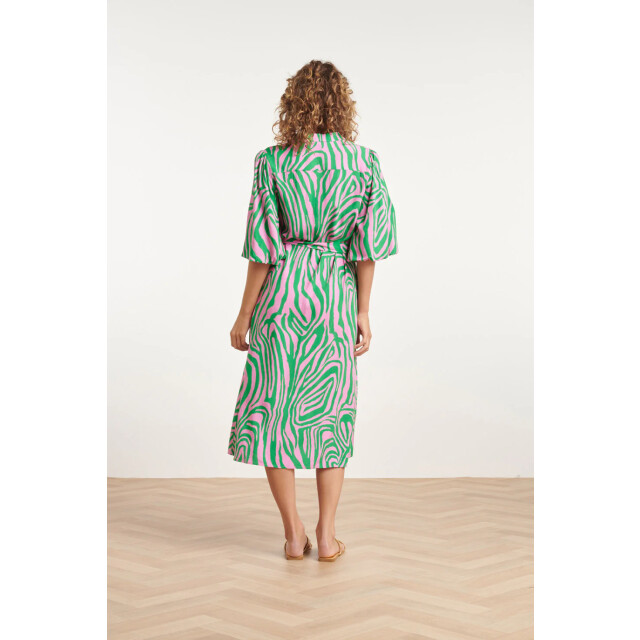 Smashed Lemon 24043 speelse shirt jurk met zebra print | 24043-420-530 large