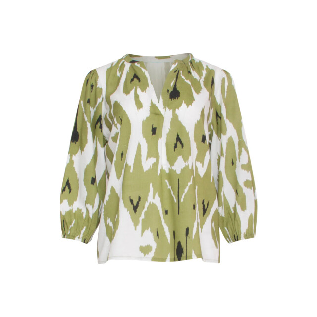 Smashed Lemon 24142 eenvoudige klassieke top met mos aztekenprint | 24142-010-549 large