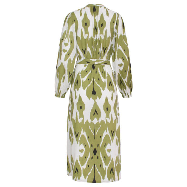 Smashed Lemon 24143 eenvoudige klassieke jurk met mos aztekenprint | 24143-010-549 large