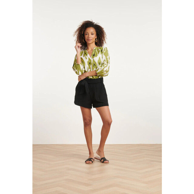 Smashed Lemon 24142 eenvoudige klassieke top met mos aztekenprint | 24142-010-549 large