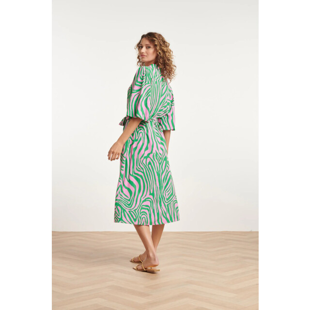 Smashed Lemon 24043 speelse shirt jurk met zebra print | 24043-420-530 large