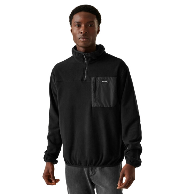 Regatta Heren frankie half zip fleece top UTRG11092_black large