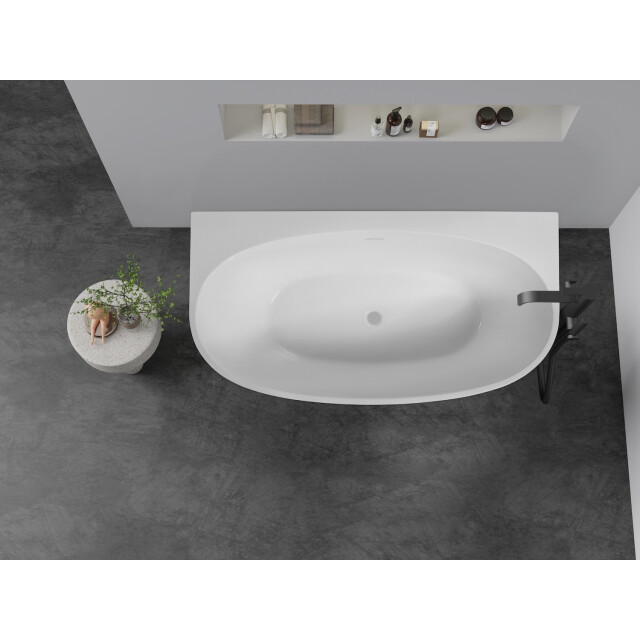 Badplaats Ligbad hanoi 170 x 80 x 58 cm half vrijstaand bad hoogglans 3236462 large