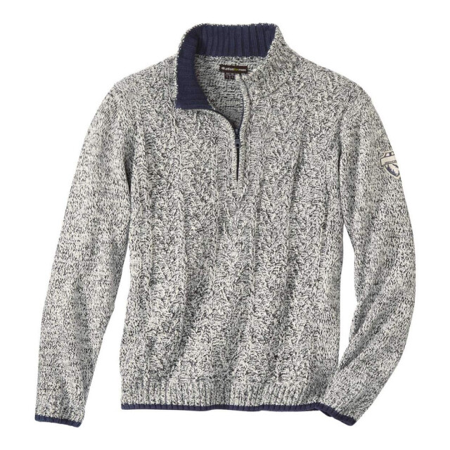 Atlas For Men Heren gevlekte trui UTAF1872_grey large