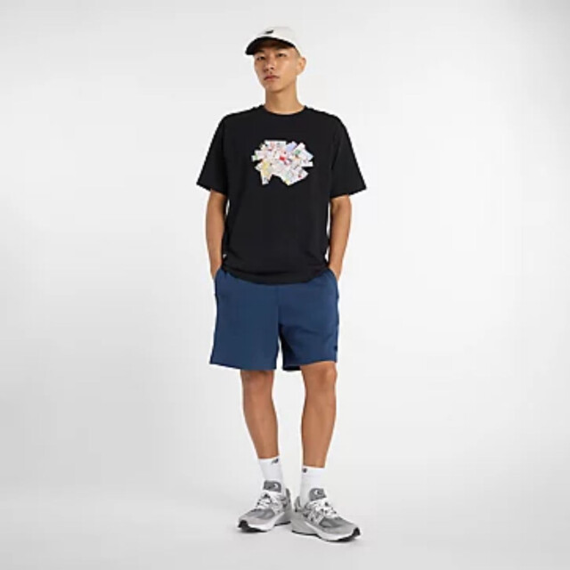 New Balance MT53905 T-Shirts Zwart MT53905 large