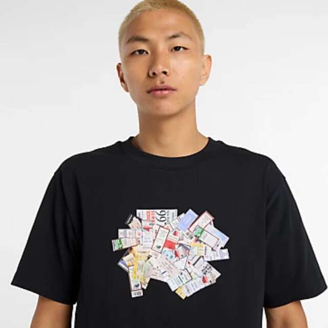 New Balance MT53905 T-Shirts Zwart MT53905 large