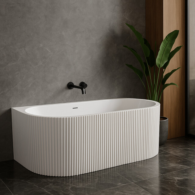 Badplaats Ligbad havana 170 x 80 x 58 cm half vrijstaand bad hoogglans 3181087 large