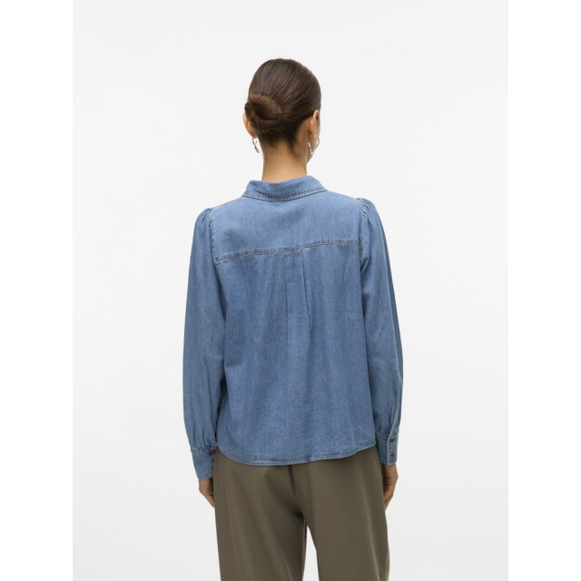Vero Moda Vmtolla ls shirt yo371 blue denim 4300.35.0010 large