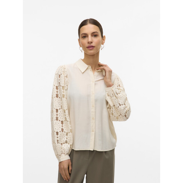 Vero Moda Vmfabena ls shirt wvn btq ga beige 4309.05.0026 large