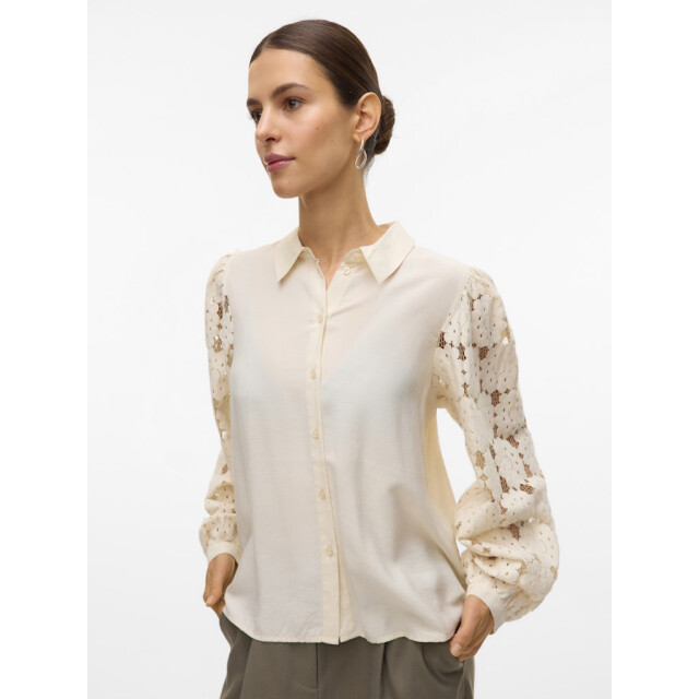 Vero Moda Vmfabena ls shirt wvn btq ga beige 4309.05.0026 large