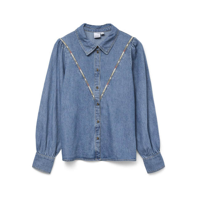 Vero Moda Vmtolla ls shirt yo371 blue denim 4300.35.0010 large