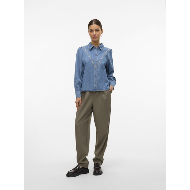 Vero Moda Vmtolla ls shirt yo371 blue denim 4300.35.0010 large