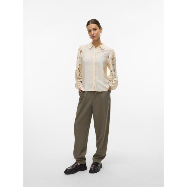 Vero Moda Vmfabena ls shirt wvn btq ga beige 4309.05.0026 large
