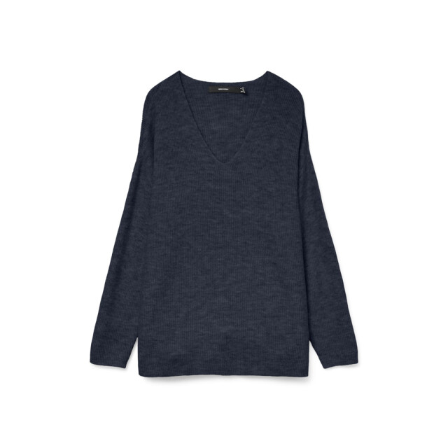 Vero Moda Vmcrewlefile ls v-neck blouse noos navy 4219.37.0008 large