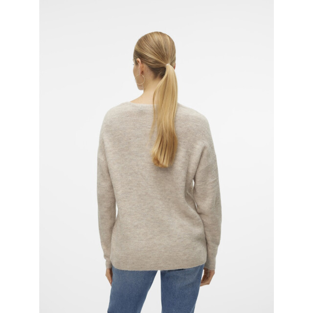 Vero Moda Vmcrewlefile ls v-neck blouse noos beige 4219.05.0004 large