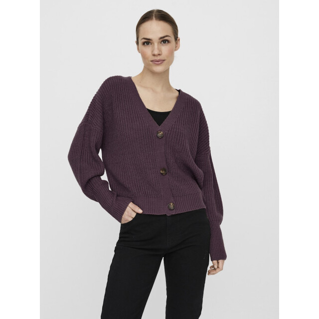 Vero Moda Vmlea ls v-neck cuff cardigan noos bordeaux 4249.47.0021 large