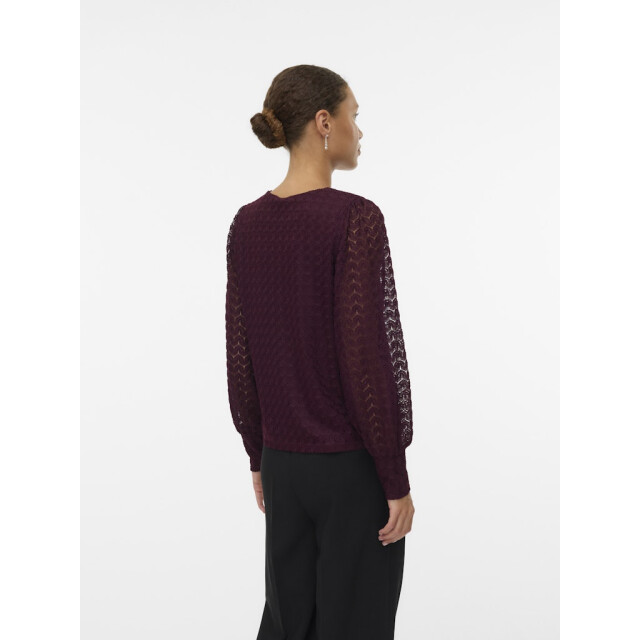 Vero Moda Vmbecca ls v-neck lace top jrs noos bordeaux 4329.47.0002 large