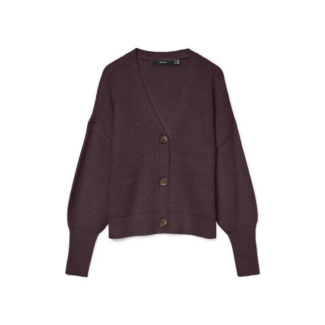 Vero Moda Vmlea ls v-neck cuff cardigan noos bordeaux 4249.47.0021 large
