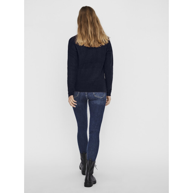 Vero Moda Vmcrewlefile ls v-neck blouse noos navy 4219.37.0008 large