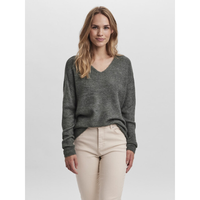 Vero Moda Vmcrewlefile ls v-neck blouse noos olijf 4219.22.0017 large
