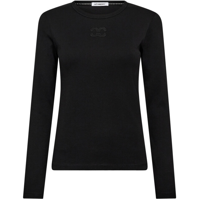 Co'Couture Grannycc embroideryt ls tee black 33180-96 large