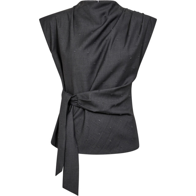 Co'Couture Sagacc pleat top mid grey 35760-139 large