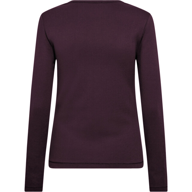 Co'Couture Grannycc embroideryt ls tee plum 33180-67 large