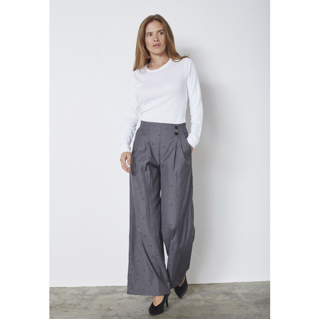 Co'Couture Sagacc pleat ll pant mid grey 31567-139 large
