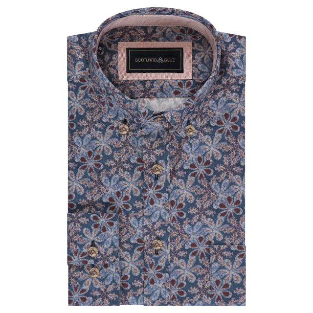 Scotland Blue Overhemd lange mouw 25307je02sb Scotland Blue Overhemd lange mouw 25307JE02SB large