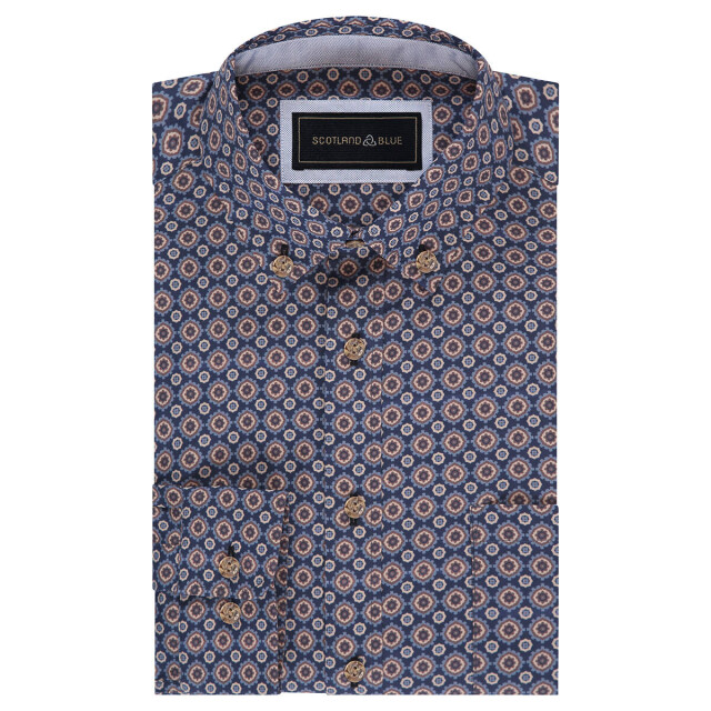 Scotland Blue Overhemd lange mouw 25307je04sb Scotland Blue Overhemd lange mouw 25307JE04SB large