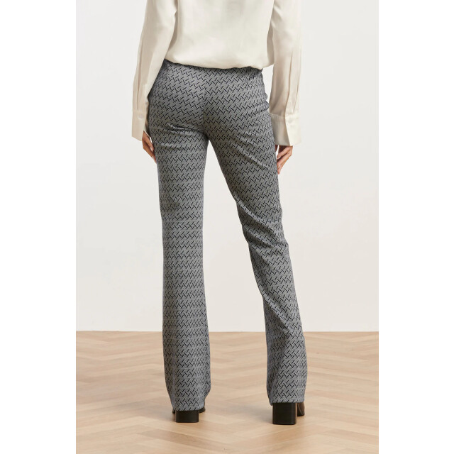 Smashed Lemon Navy en witte geometrische broek | 25640-009-XS large