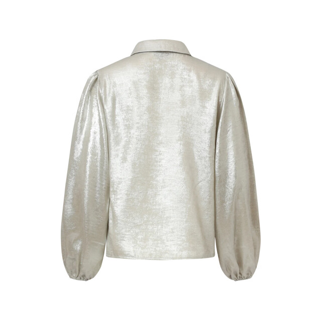 Smashed Lemon Damesglanzende top met trendy losvallende p... | 25633-020-L large