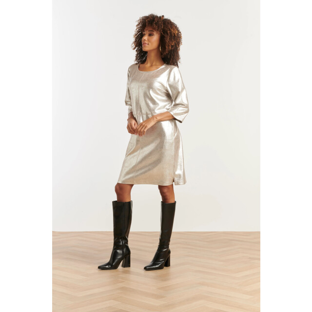 Smashed Lemon Dameslosvallende metallic jurk | 25601-020-S large