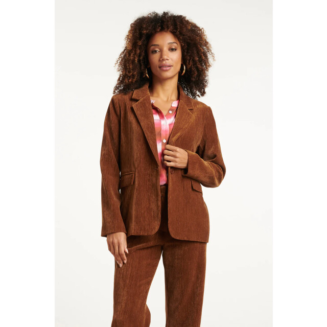 Smashed Lemon Retro chic bruine blazer | 25649-775-4XL large