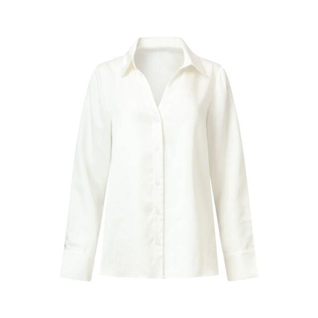 Smashed Lemon Doorknoopshirt met v hals & kraag | 25613-010-XS large