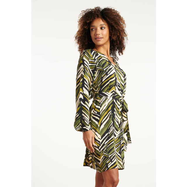 Smashed Lemon Army groen korte zig-zag print jurk | 25680-550-998 large