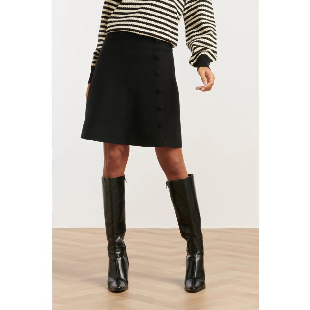 Smashed Lemon Damesgeknoopt gebreide rok | 25506-999-4XL large