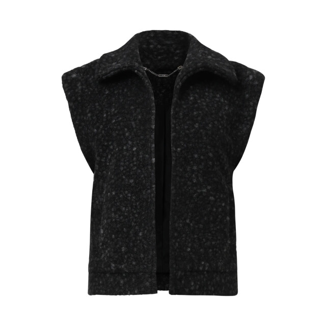 Smashed Lemon Damesbouclé gilet met kraag | 25551-999-4XL large