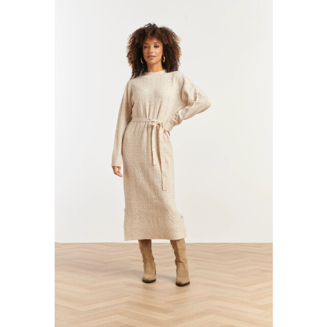 Smashed Lemon Damesgebreide maxi jurk | 25510-720-4XL large
