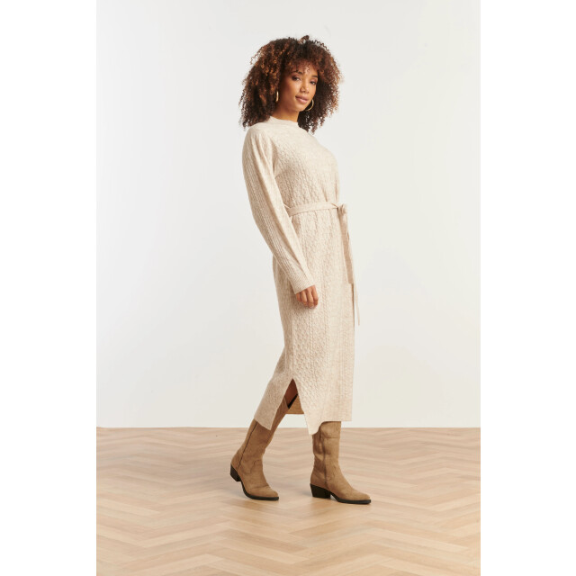 Smashed Lemon Damesgebreide maxi jurk | 25510-720-4XL large