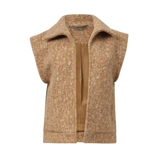 Smashed Lemon Damesbouclé gilet met kraag | 25551-735-4XL large