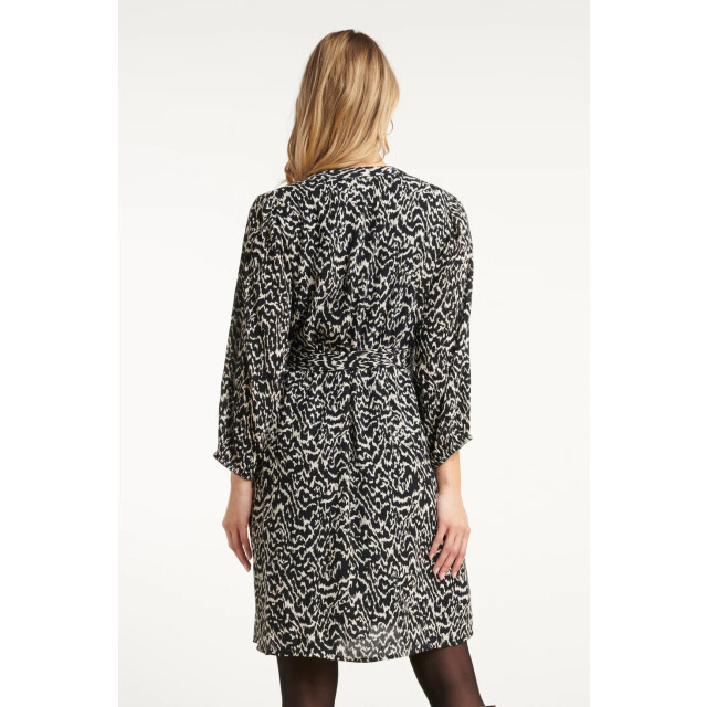 Smashed Lemon Elegante zwart en wit abstracte jurk | 25712-010-999 large