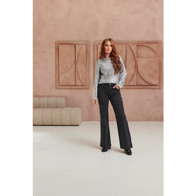 Smashed Lemon Mediumblauwe flared jeans | 25629-999-4XL large