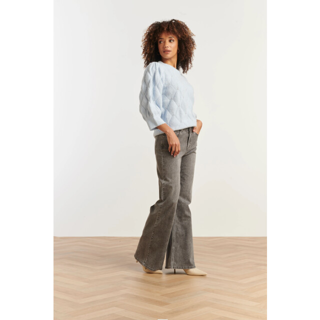 Smashed Lemon Mediumblauwe flared jeans | 25629-805-4XL large